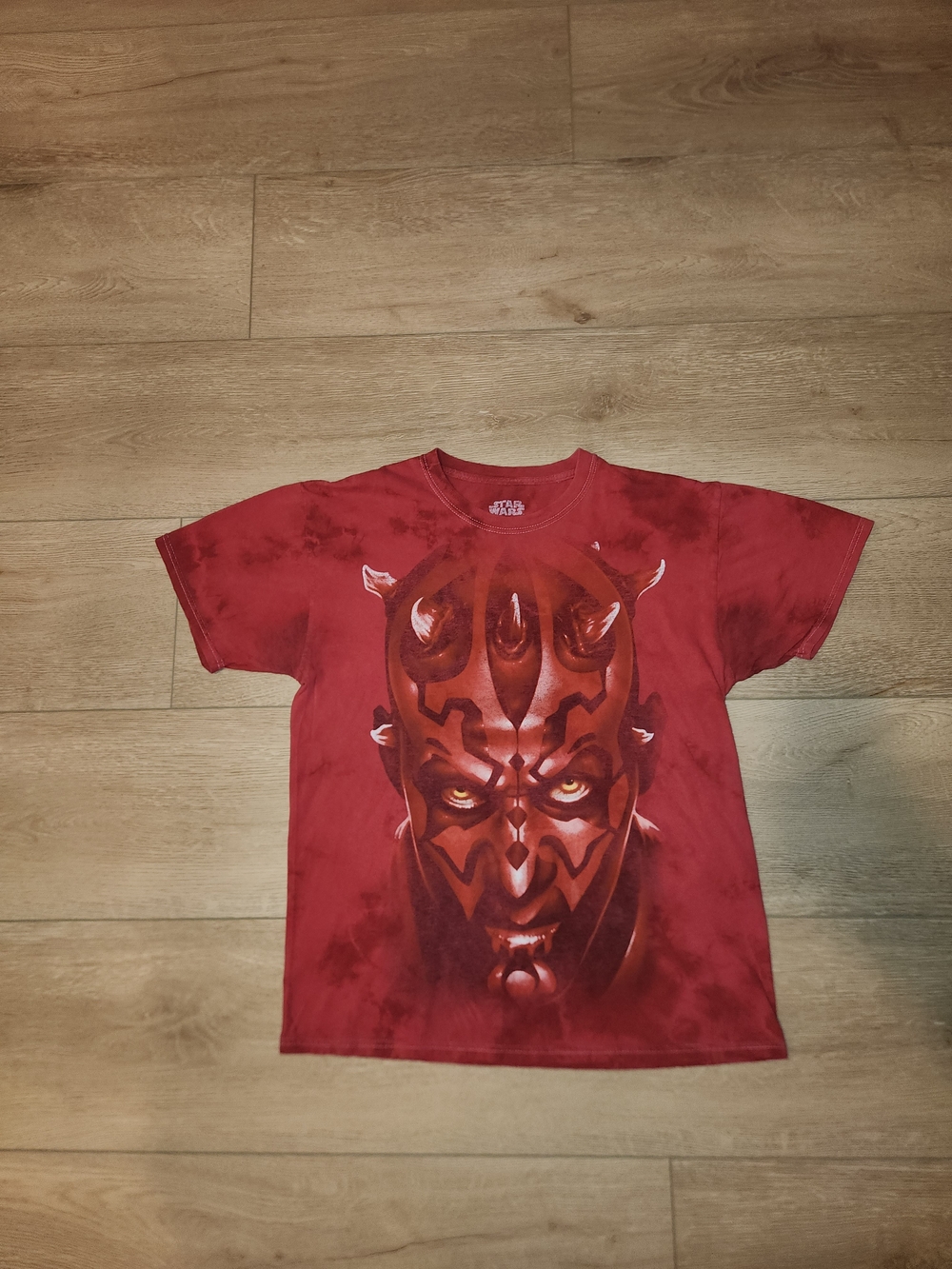 Vintage Y2K Style Star Wars Darth Maul Tie Dye Red Graphic Shirt Mens Size Mediu